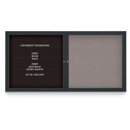 United Visual Products Corkboard, 24"x36", Cork/Bronze UV430HPLUS-BRONZE-CORK